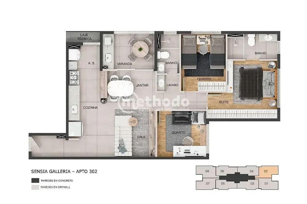 Apartamento, 2 quartos, 54 m² - Foto 2