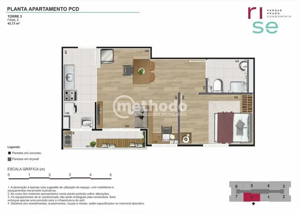 Apartamento, 2 quartos, 45 m² - Foto 2