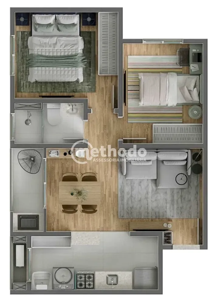 Apartamento, 2 quartos, 46 m² - Foto 4