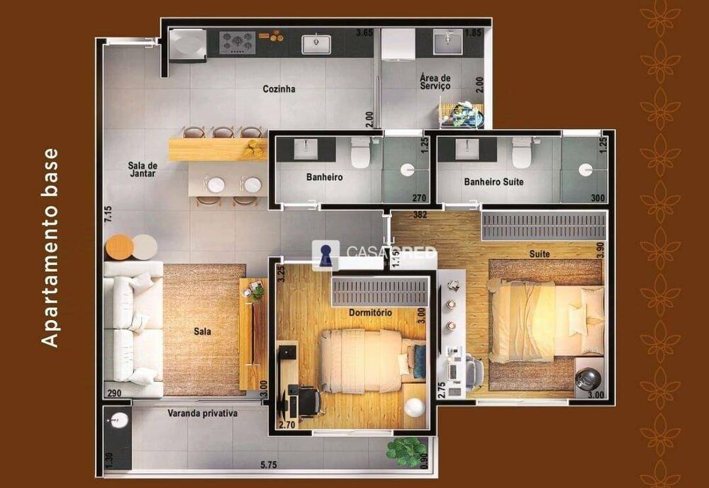Apartamento, 2 quartos, 300 m² - Foto 3