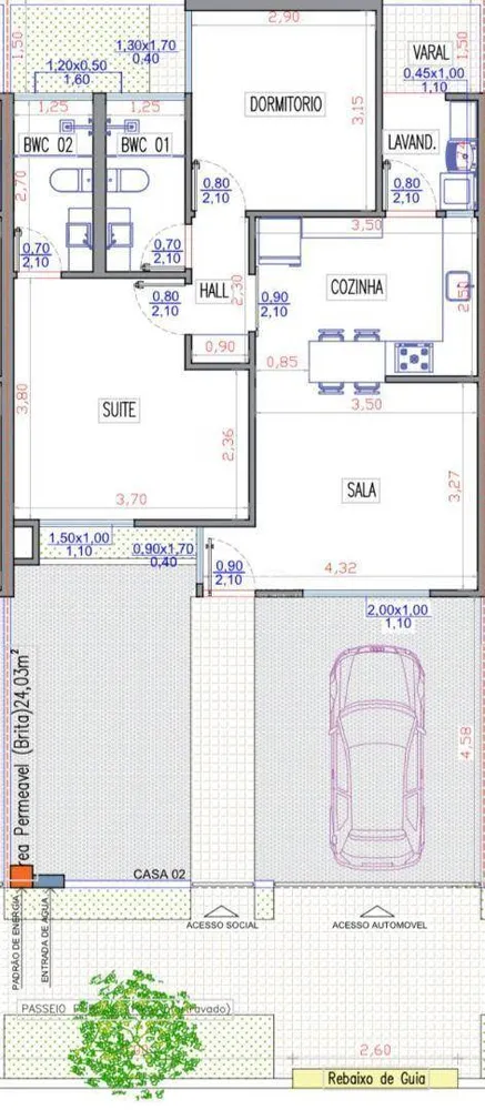Casa, 2 quartos, 60 m² - Foto 1