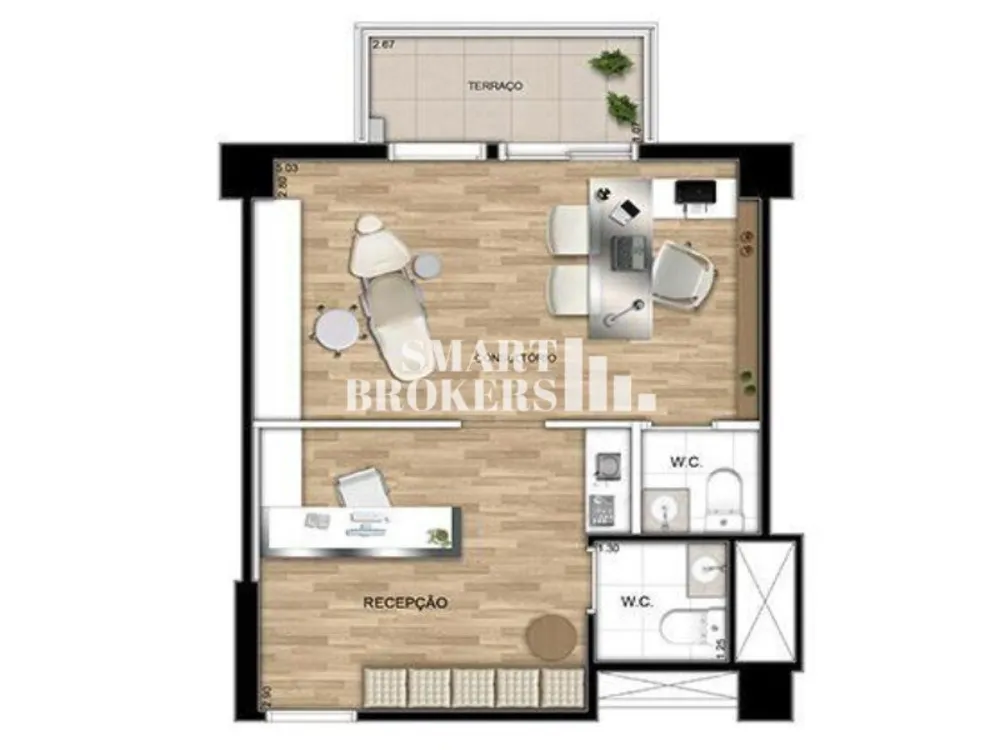 Sala-Conjunto, 34 m² - Foto 6