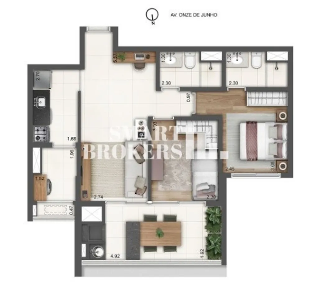 Apartamento, 2 quartos, 70 m² - Foto 12