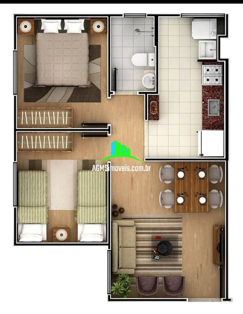 Apartamento à venda com 2 quartos, 47m² - Foto 2