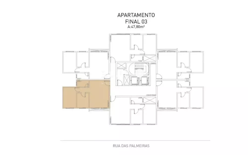 Apartamento à venda com 2 quartos, 48m² - Foto 3