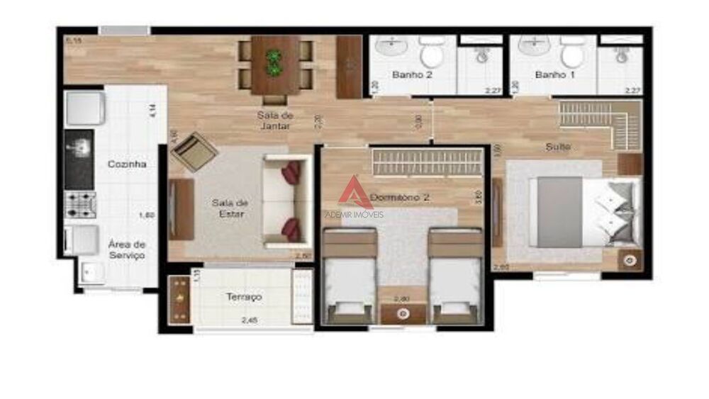 Apartamento, 2 quartos, 60 m² - Foto 4