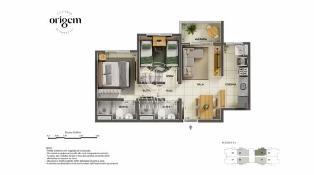Apartamento, 2 quartos, 58 m² - Foto 1