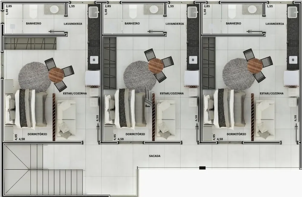 Flat/Apart Hotel, 1 quarto, 31 m² - Foto 7