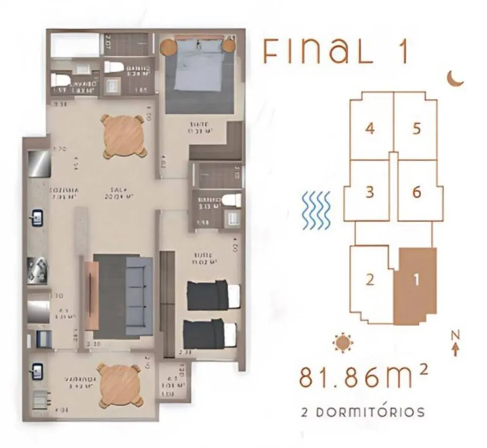 Apartamento, 2 quartos, 82 m² - Foto 2