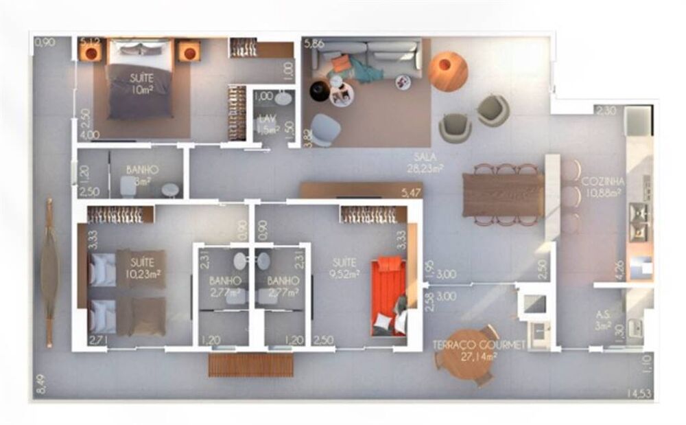 Apartamento, 3 quartos, 124 m² - Foto 24