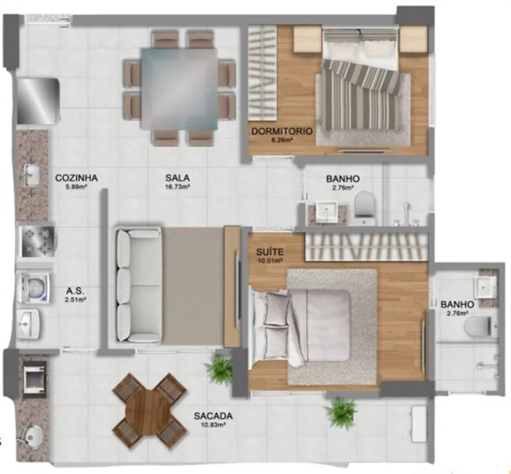 Apartamento, 2 quartos, 106 m² - Foto 1