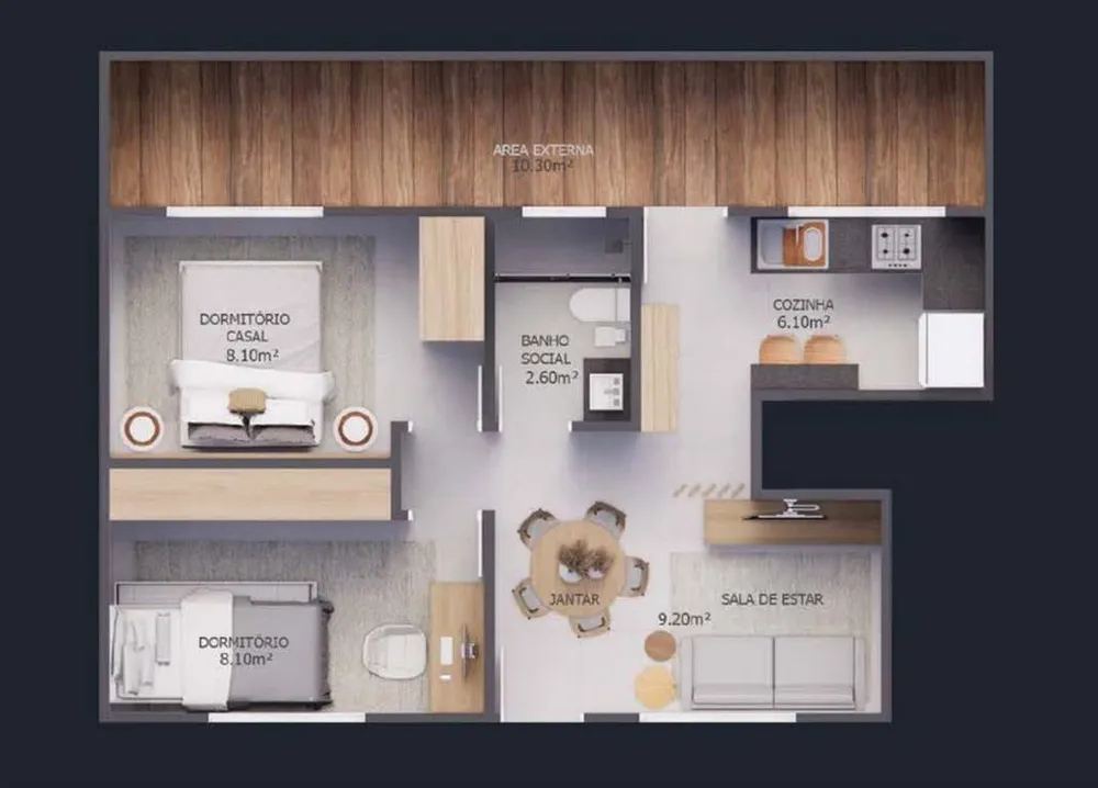 Casa, 2 quartos, 40 m² - Foto 5