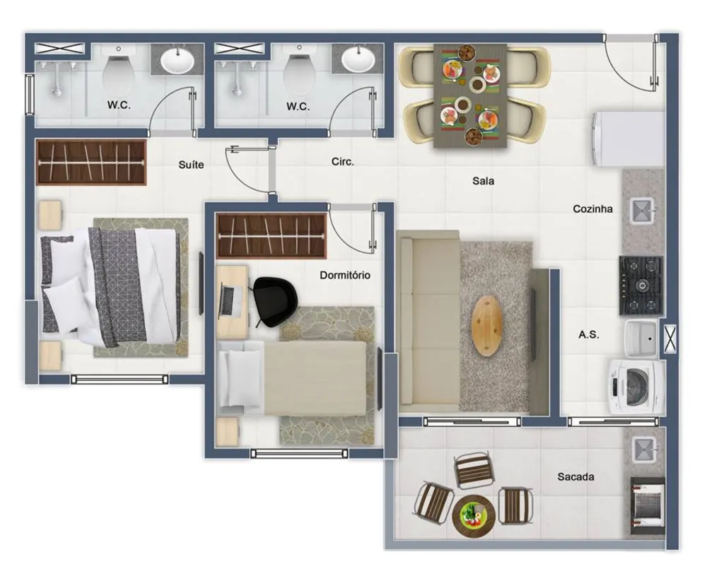 Apartamento, 2 quartos, 57 m² - Foto 8
