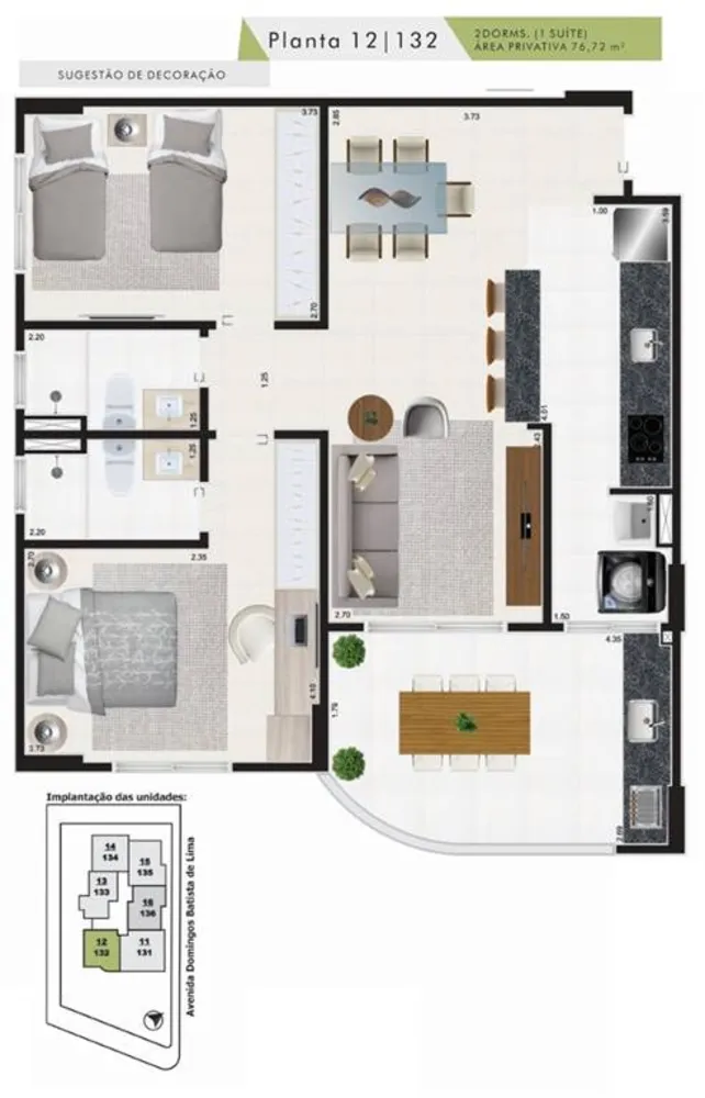 Apartamento, 2 quartos, 76 m² - Foto 11
