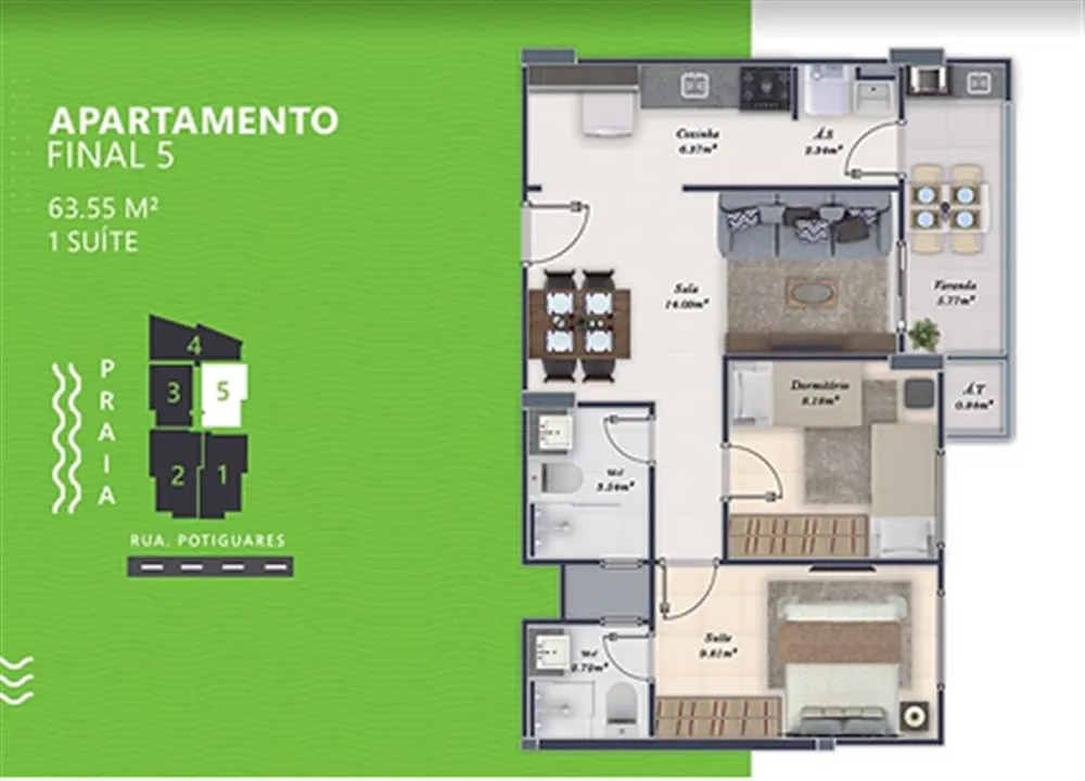 Apartamento, 2 quartos, 64 m² - Foto 9