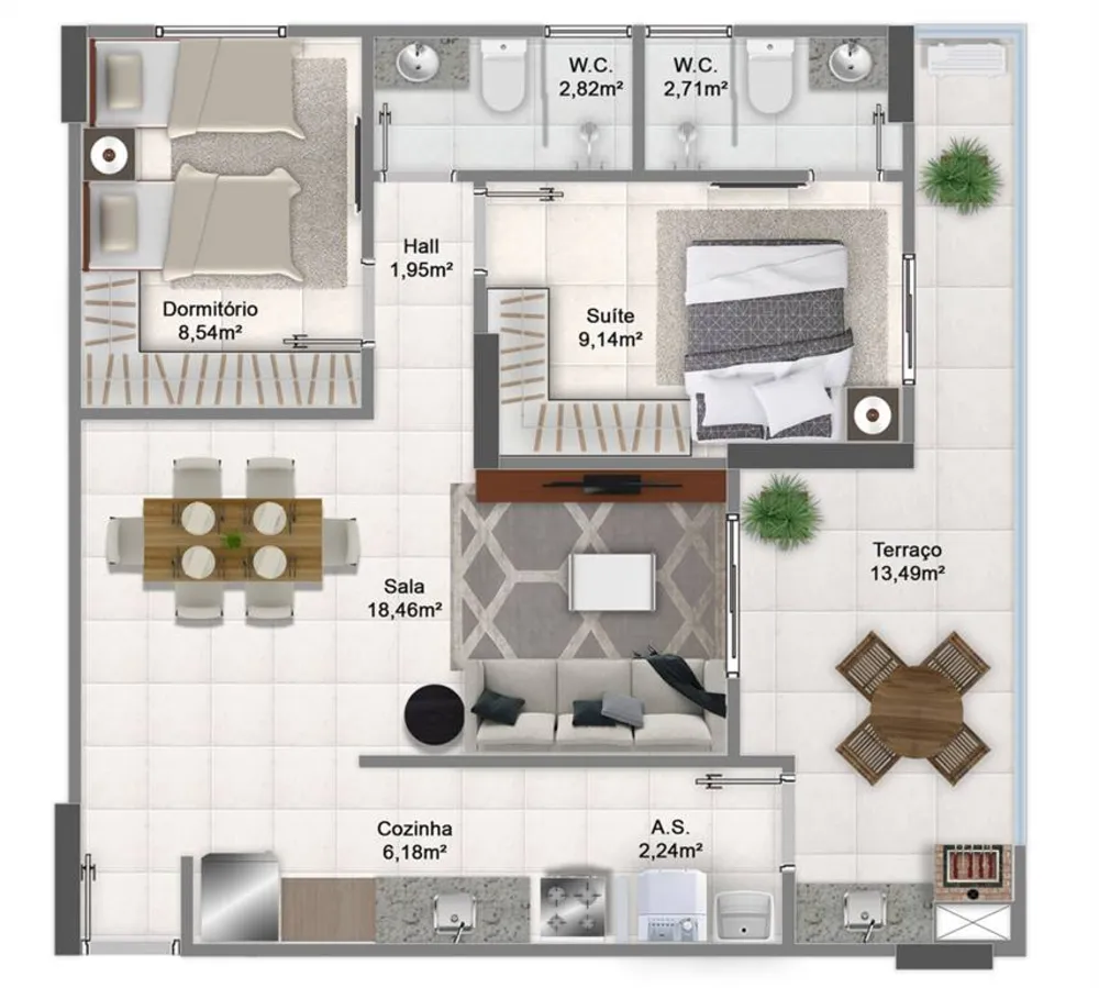Apartamento, 2 quartos, 87 m² - Foto 8