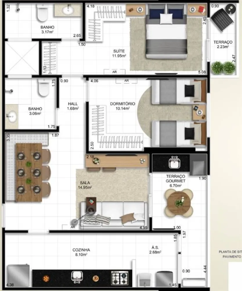 Apartamento, 2 quartos, 78 m² - Foto 2