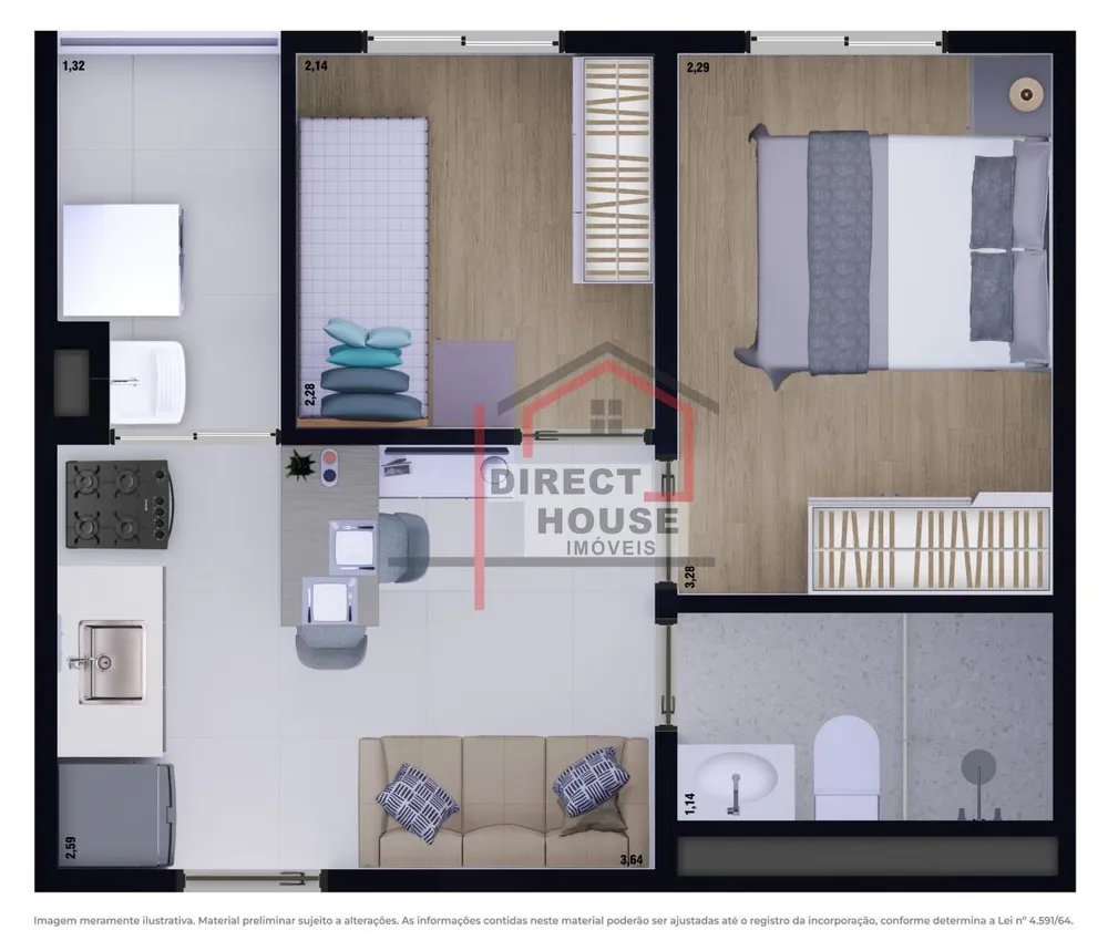 Apartamento, 2 quartos, 31 m² - Foto 16