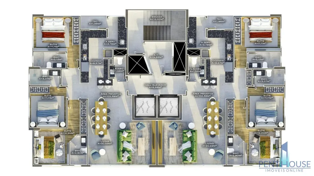 Apartamento, 3 quartos, 106 m² - Foto 23