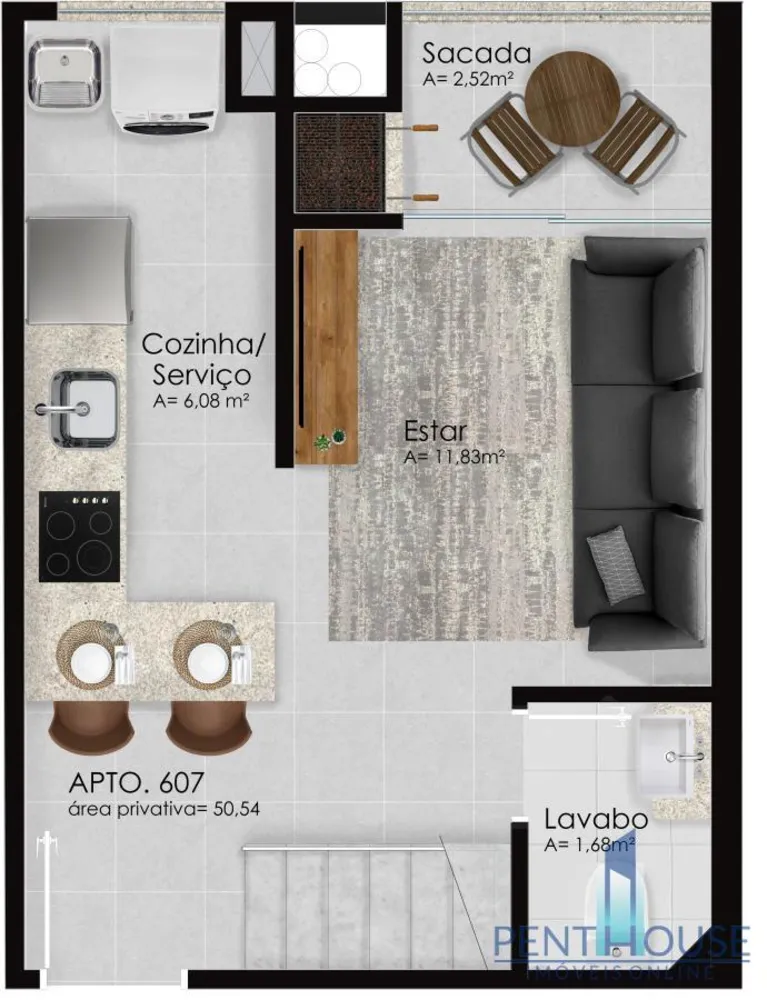 Apartamento, 1 quarto, 50 m² - Foto 4