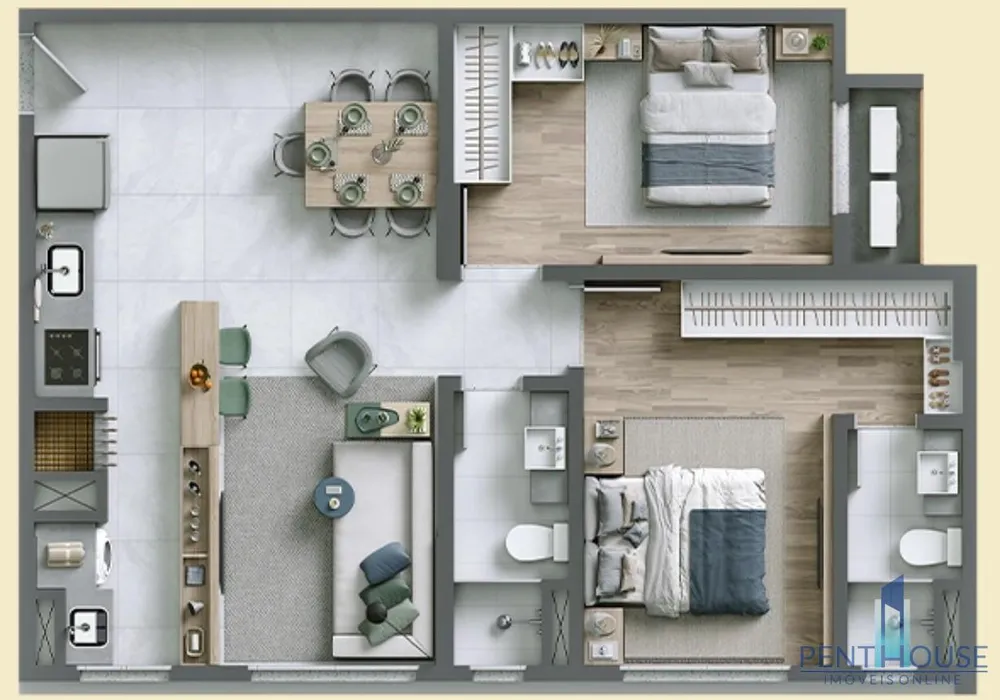 Apartamento, 2 quartos, 68 m² - Foto 4