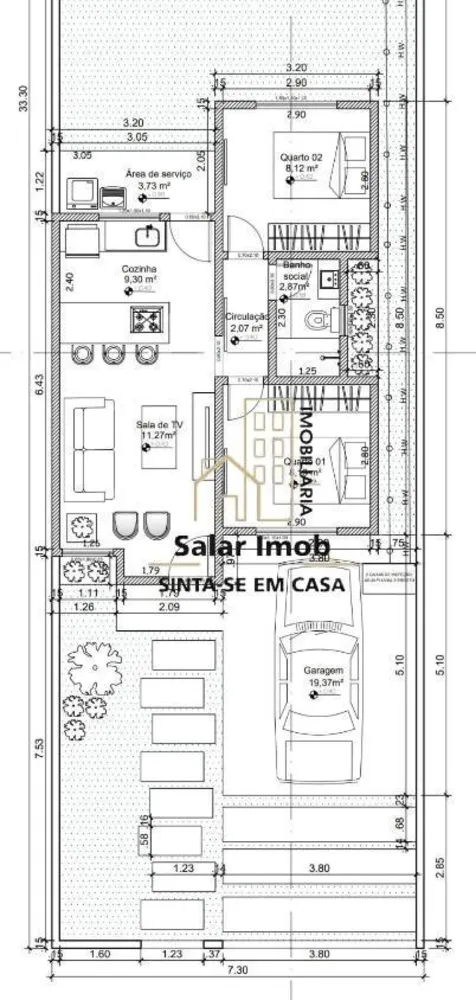 Casa, 2 quartos, 54 m² - Foto 9