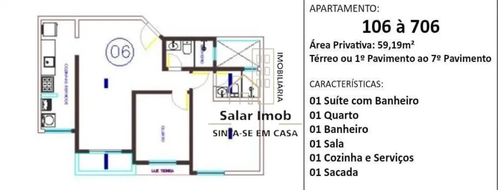 Apartamento, 2 quartos, 58 m² - Foto 3