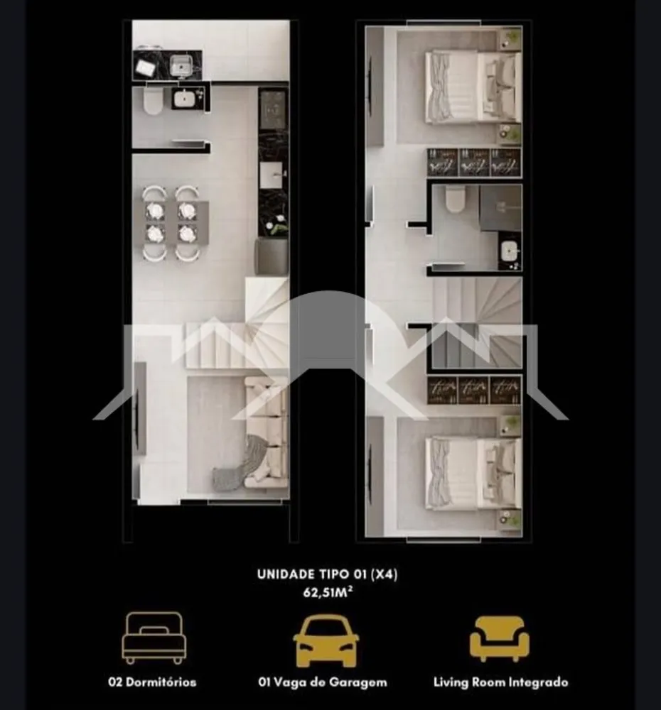 Casa, 2 quartos, 59 m² - Foto 4