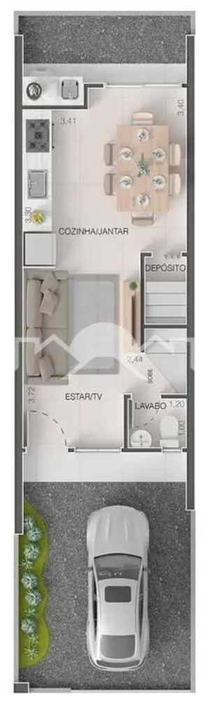 Casa, 2 quartos, 61 m² - Foto 3