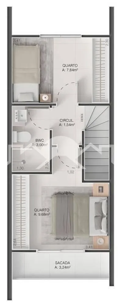 Casa, 2 quartos, 61 m² - Foto 4