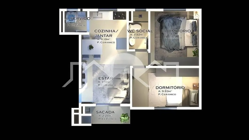 Apartamento, 2 quartos, 51 m² - Foto 4