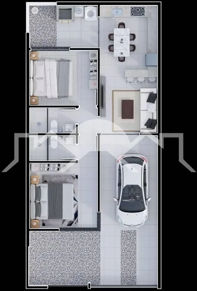 Casa, 2 quartos, 76 m² - Foto 3