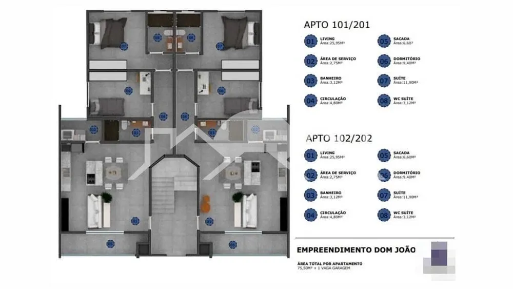 Apartamento, 2 quartos, 75 m² - Foto 4