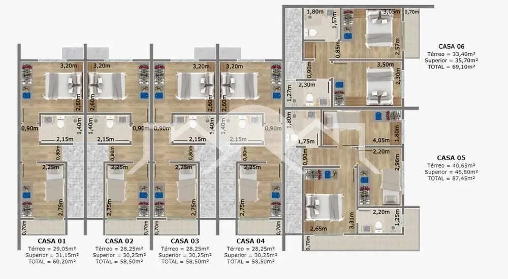 Sobrado, 3 quartos, 87 m² - Foto 4