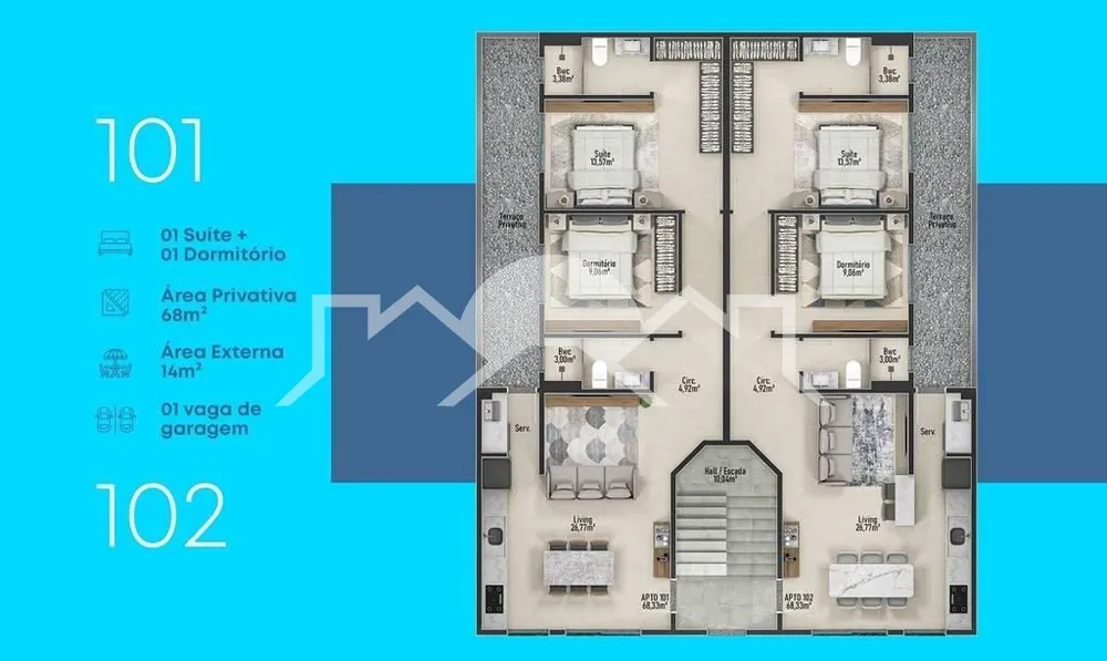 Apartamento, 2 quartos, 68 m² - Foto 4