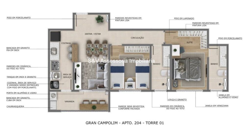 Apartamento à venda com 2 quartos, 53m² - Foto 19