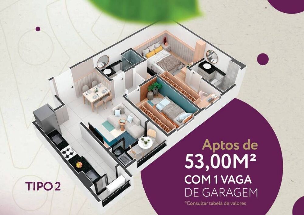 Apartamento à venda com 2 quartos, 53m² - Foto 7