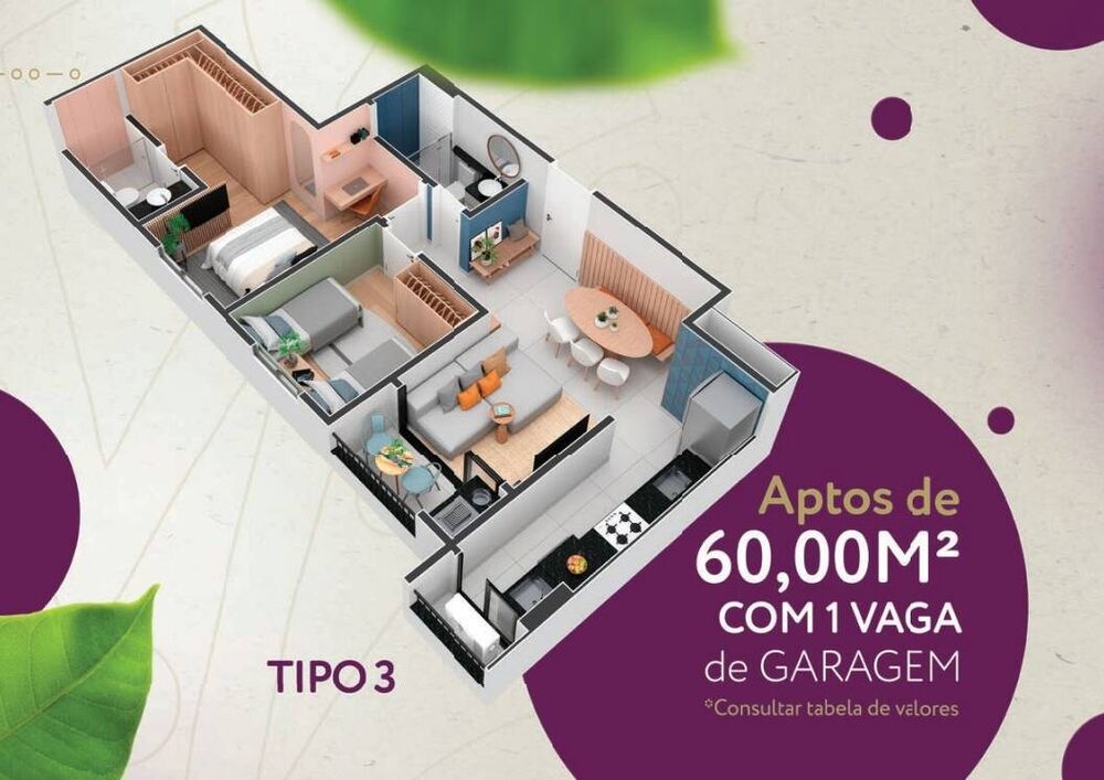 Apartamento à venda com 2 quartos, 53m² - Foto 8