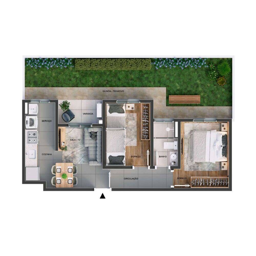 Apartamento à venda com 2 quartos, 42m² - Foto 7
