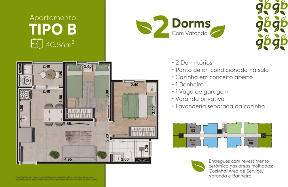 Apartamento, 2 quartos, 43 m² - Foto 5