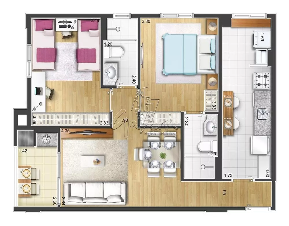 Apartamento à venda com 2 quartos, 66m² - Foto 24