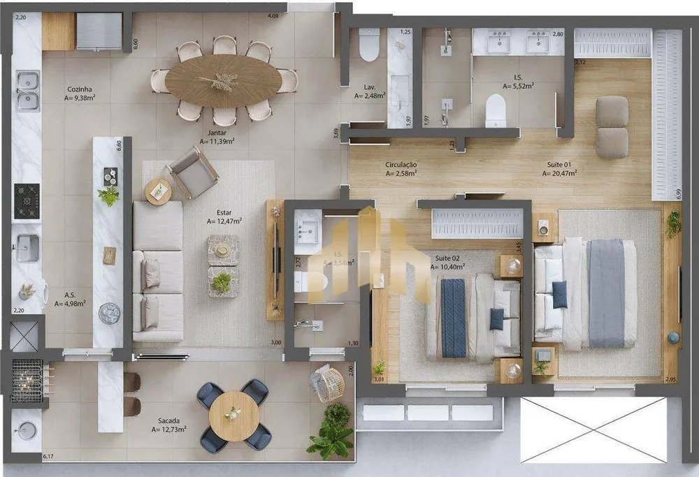 Apartamento, 2 quartos, 105 m² - Foto 5