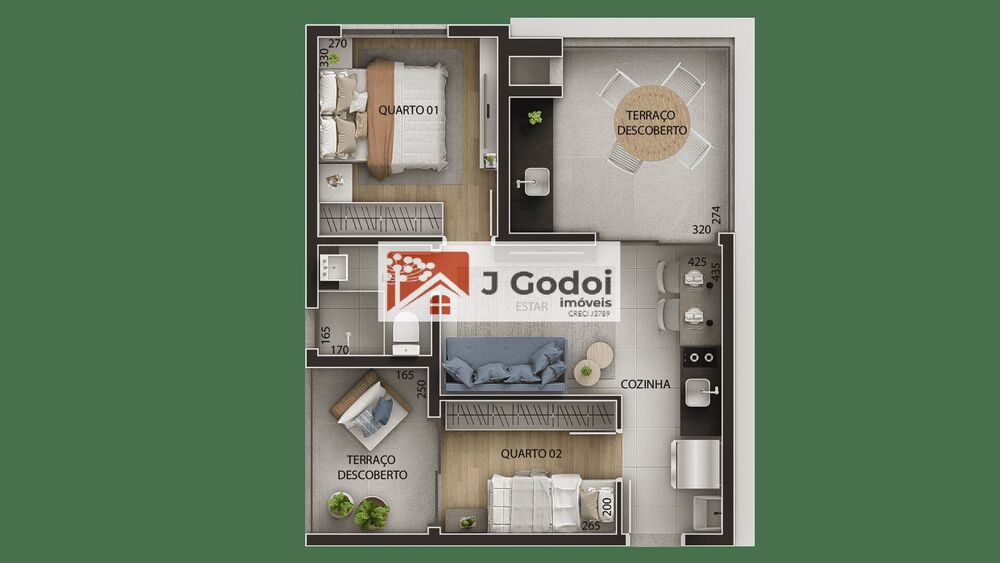 Apartamento à venda com 2 quartos, 52m² - Foto 4