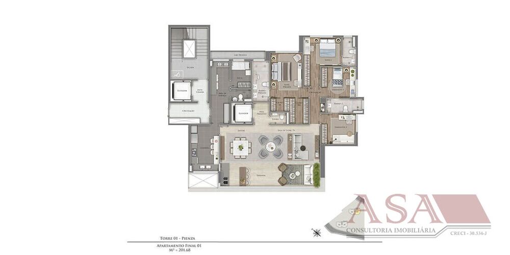 Apartamento, 4 quartos, 201 m² - Foto 8