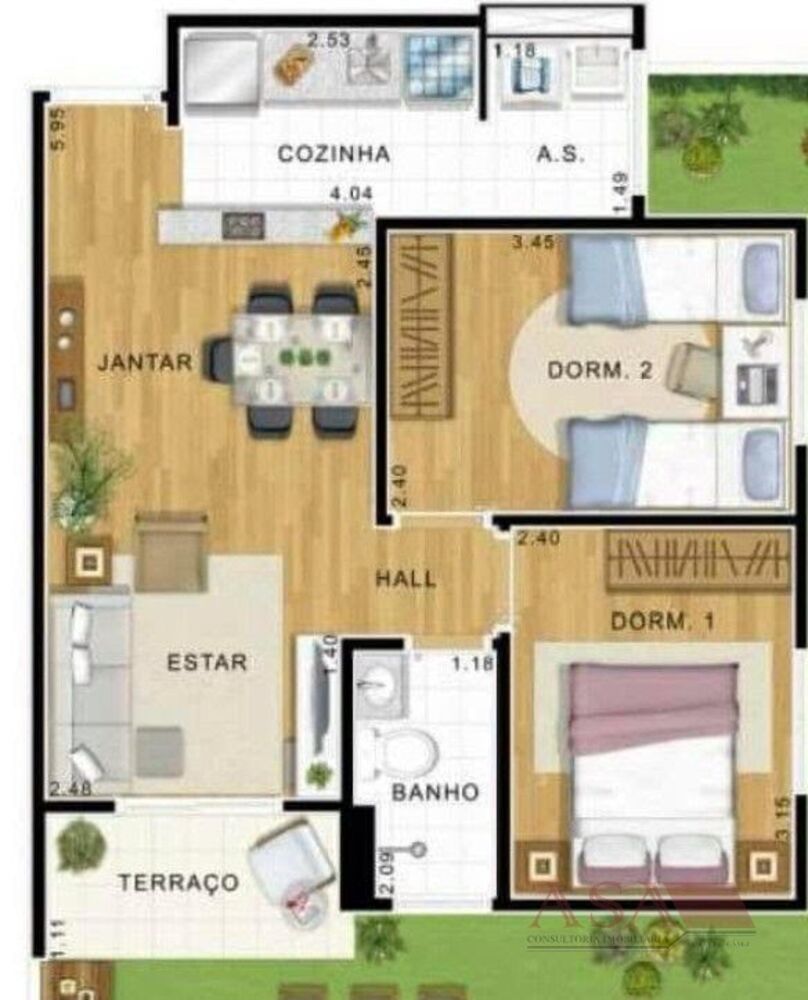 Apartamento, 2 quartos, 49 m² - Foto 3