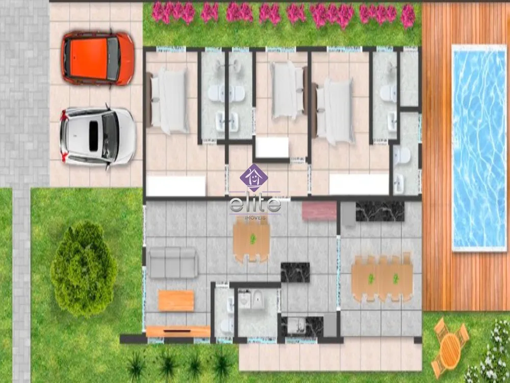 Casa de Condomínio, 3 quartos - Foto 3