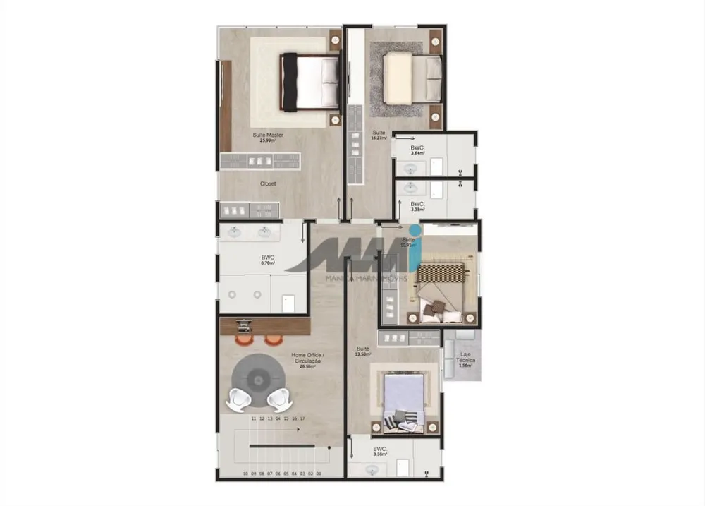 Apartamento, 3 quartos, 126 m² - Foto 8