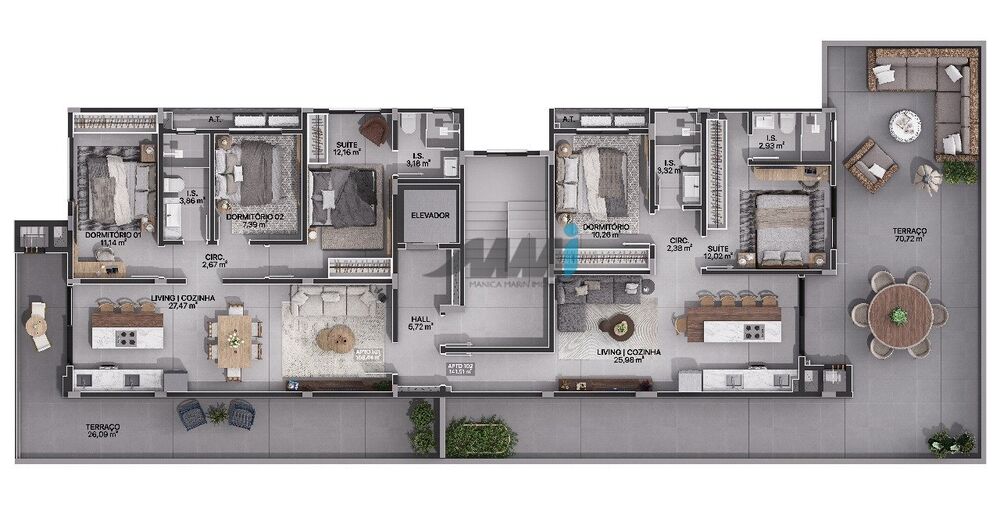 Apartamento, 2 quartos, 70 m² - Foto 3