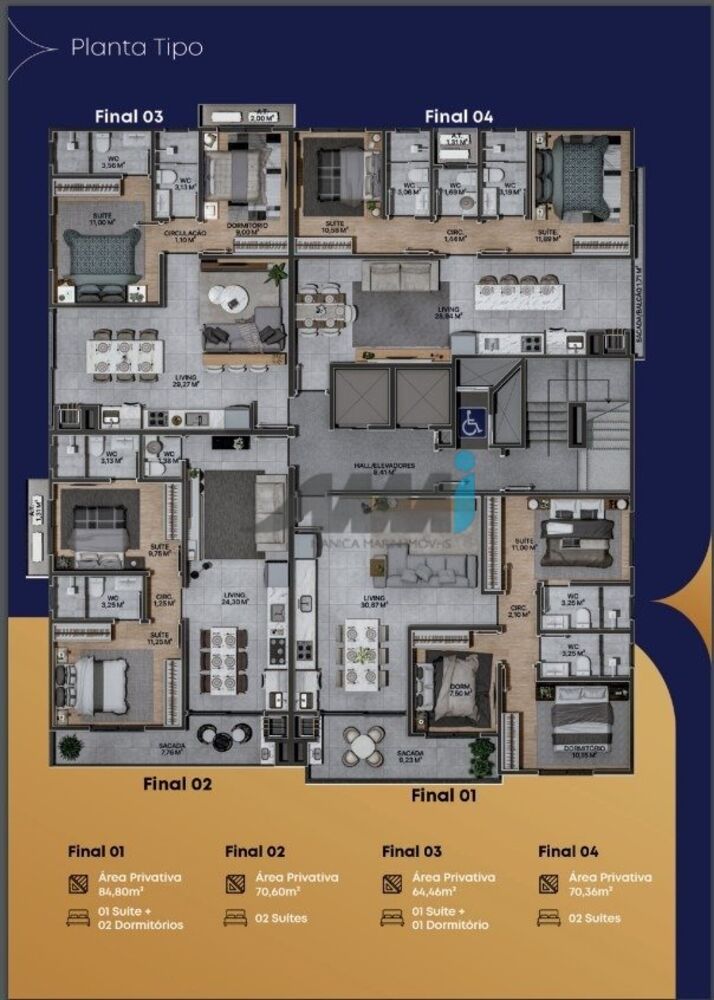 Cobertura, 3 quartos, 126 m² - Foto 8