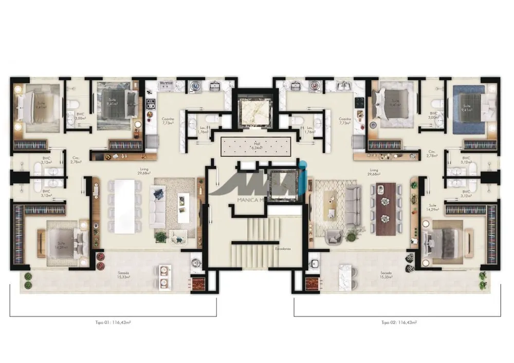 Apartamento, 3 quartos, 116 m² - Foto 16